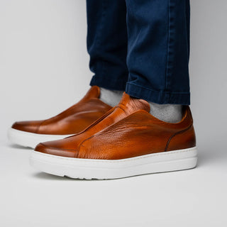 SPETTACOLARE Italian Pebble Grain Calfskin Sneakers