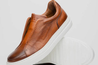 Zelli Spettacolare Italian Pebble Grain Calfskin Sneakers