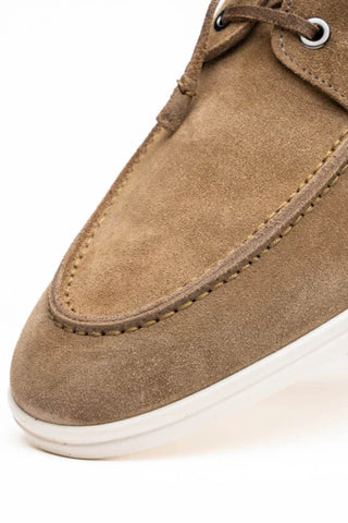 Zelli Venice Italian Sueded Calfskin Boat Shoe