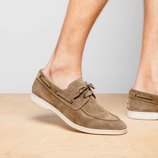 VENICE Italian Sueded Goatskin Boat Shoes
