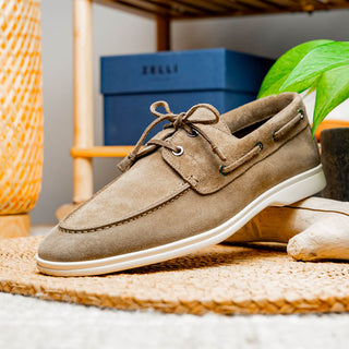 VENICE Italian Sueded Goatskin Boat Shoes