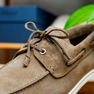 VENICE Italian Sueded Goatskin Boat Shoes