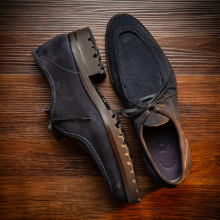 26-303-NVY WALLABY Suede Lace Up, Navy