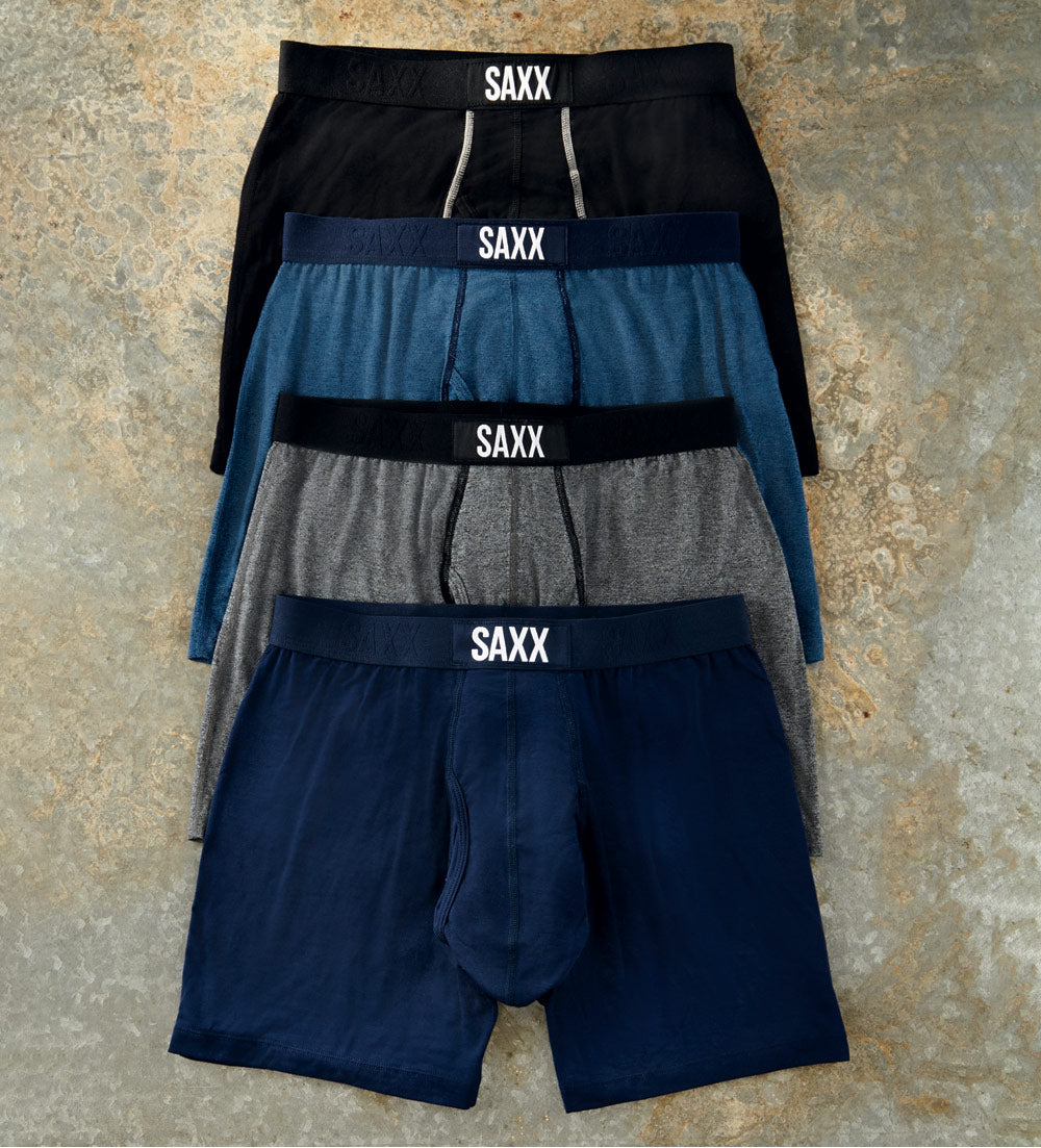 SAXX Kinetic HD Boxer Brief - Grey Mini Stripe