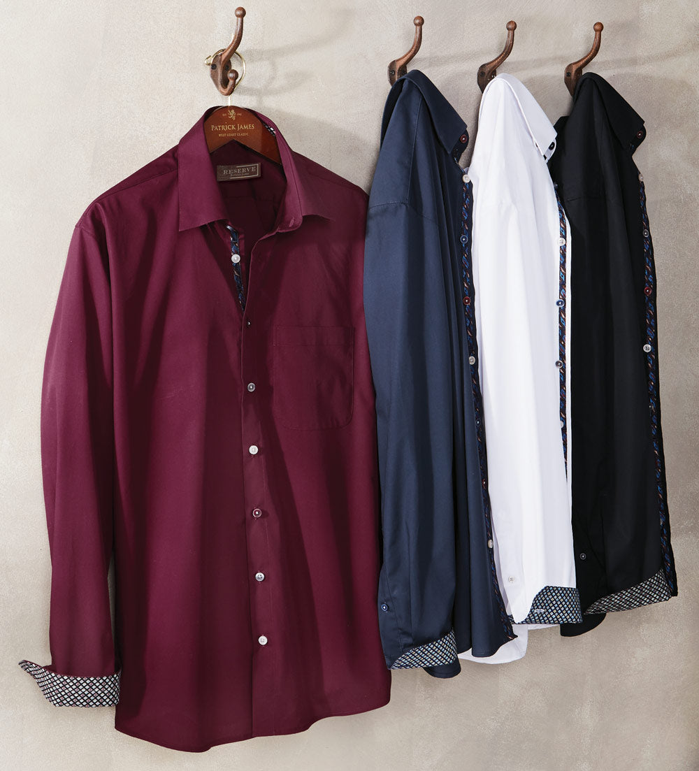 Reserve Solid Color Long Sleeve Sport Shirt