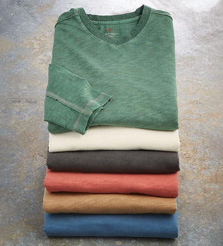 True Grit Venice Slub-Knit V-Neck