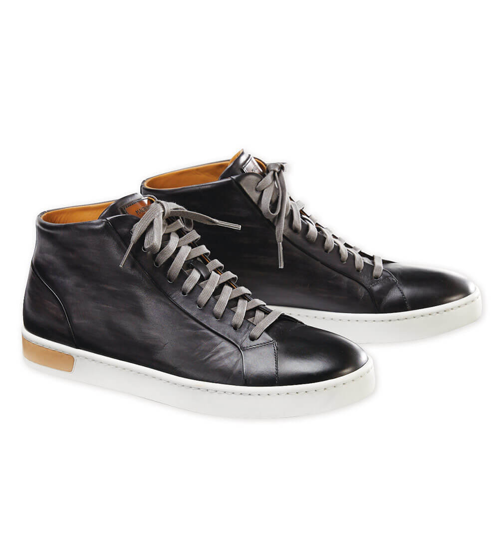 Magnanni Patrick Hi-Top Leather Sneakers - Grey