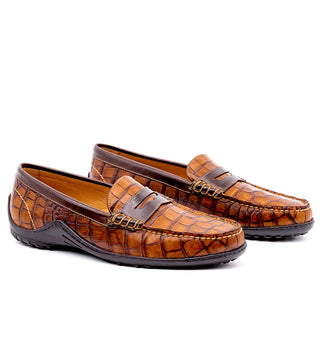 Martin Dingman Bill Alligator-Grain Loafers