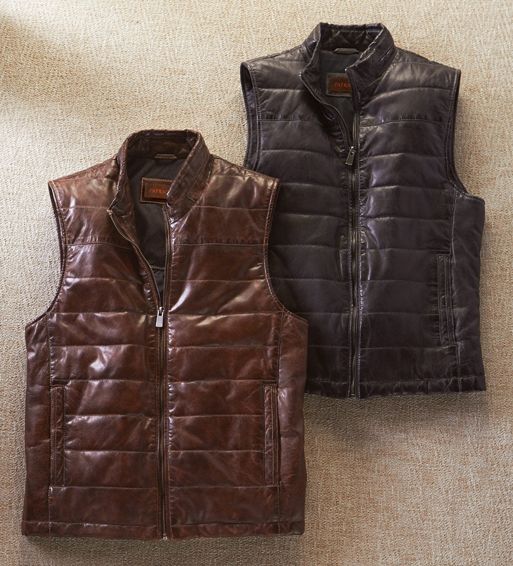 Patrick James Quilted Leather Vest