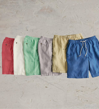 True Grit Sunset Linen Shorts