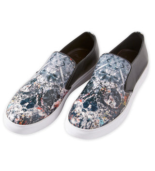 Robert Graham Turney Skull Leather Slip-On Shoes