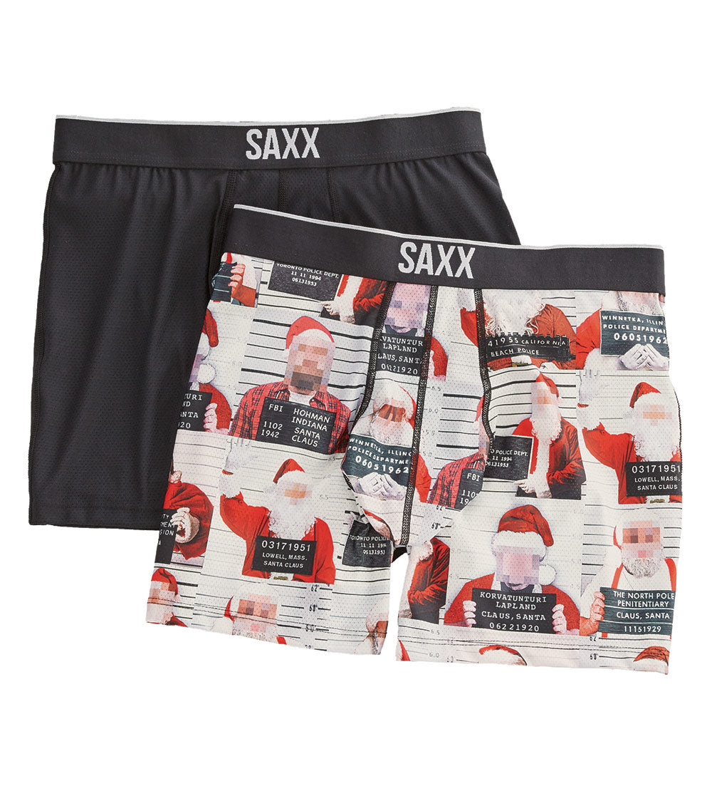 SAXX Bad Santas & Solid Black Volt 2-Pack Boxer Briefs