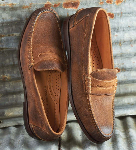 Martin Dingman All American Penny Loafer in Rust /American Flag