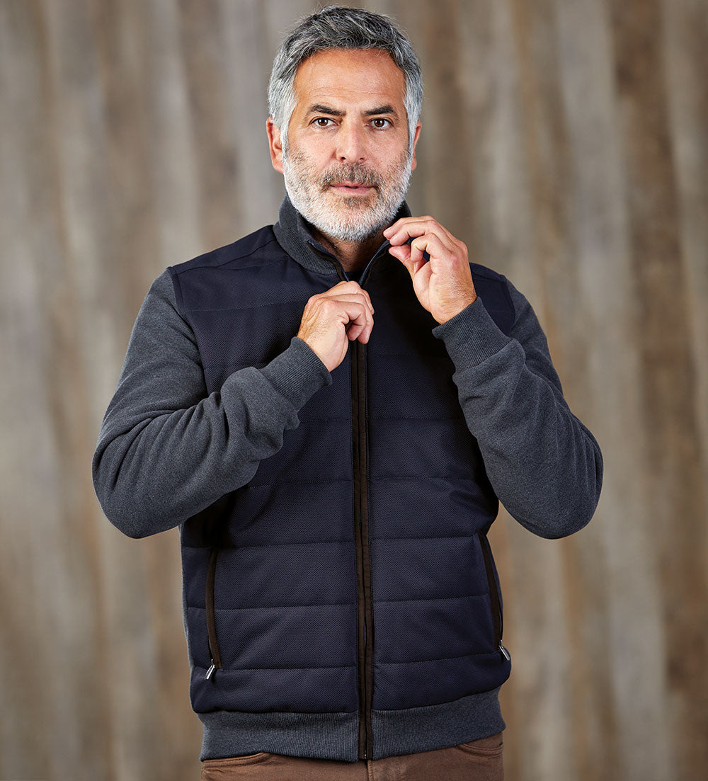 Patrick James Mixed Media Quilted Jacket