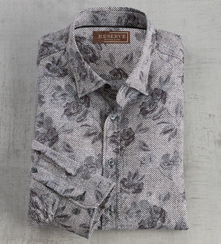 Reserve Floral Print Long Sleeve Sport Shirt