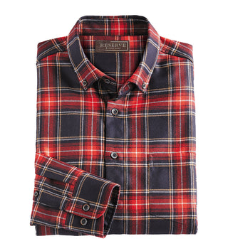 Reserve Ceramica Long Sleeve Plaid Sport Shirt