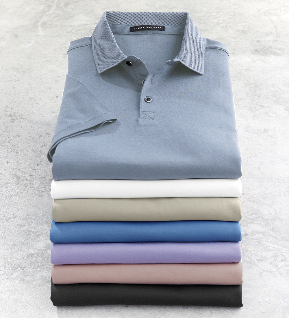 Men's Robert Barakett Georgia Short Sleeve Polo Shirt, Blue Night, XL Men's Robert Barakett Georgia Short Sleeve Polo Shirt, Blue Night, XL