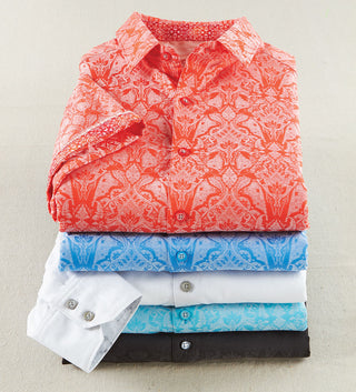 Camicia Robert Graham Highland manica lunga tessuto modello jacquard Camicia Robert Graham Highland manica lunga tessuto modello jacquard