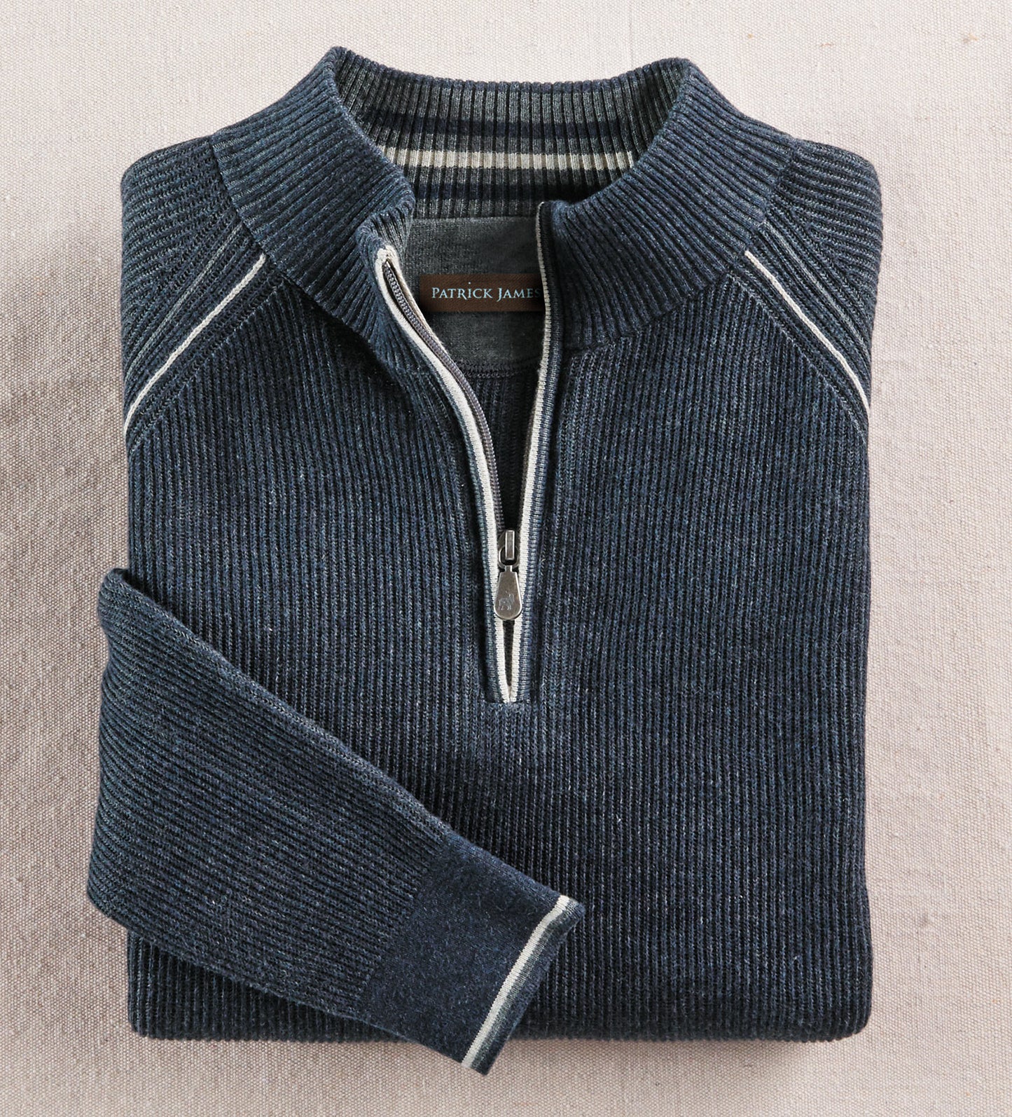 Patrick James Midnight Quarter-Zip Sweater