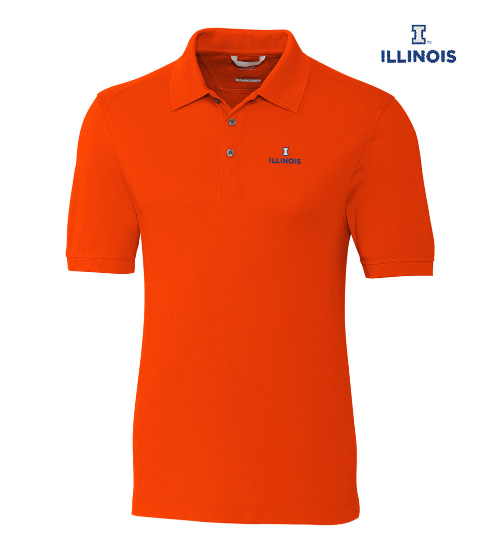 Cutter & Buck University of Illinois Cotton+ Advantage Short Sleeve Polo