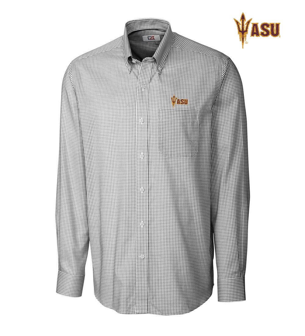 Cutter & Buck Arizona State University Tattersall Long Sleeve Sport Shirt