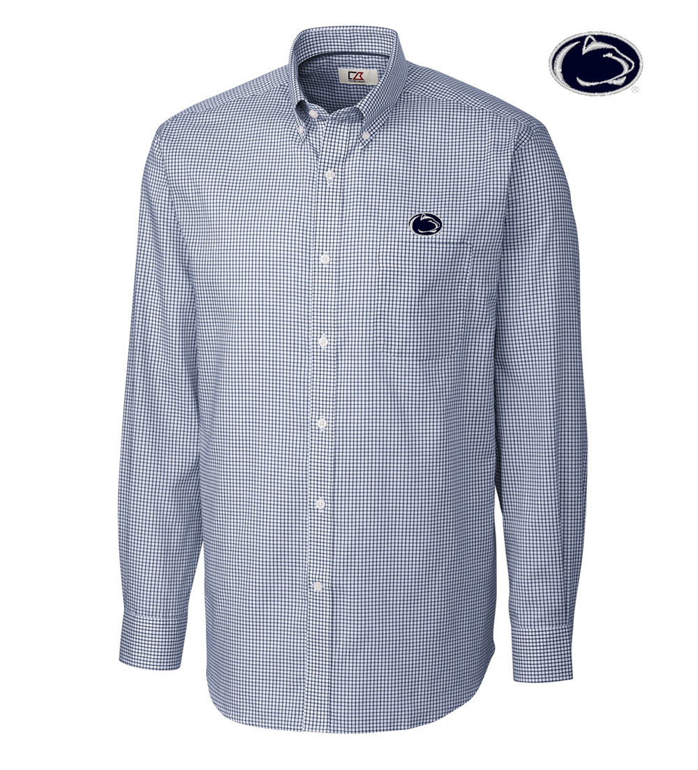 Cutter & Buck Penn State University Tattersall Long Sleeve Sport Shirt