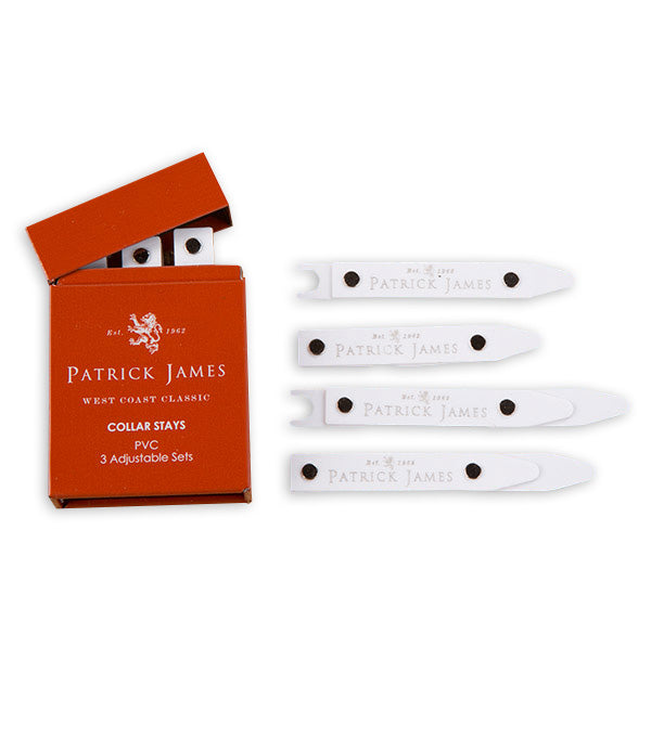 Patrick James 3-Pack PVC Collar Stays